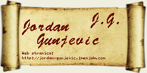 Jordan Gunjević vizit kartica
